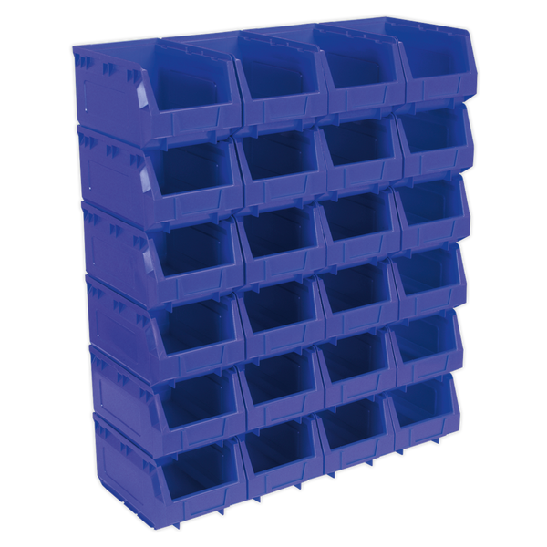 Sealey TPS324B Plastic Storage Bin 150 x 240 x 130mm - Blue - Pack of 24