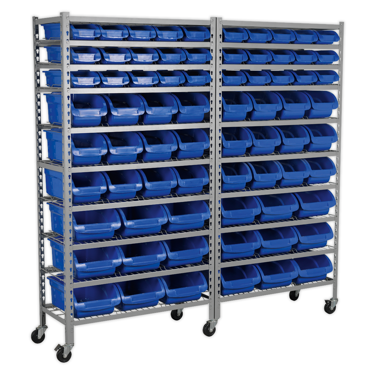 Sealey TPS72 72 Bin Mobile Storage System
