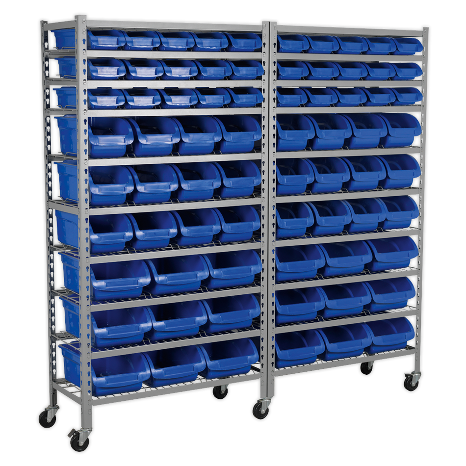 Sealey TPS72 72 Bin Mobile Storage System