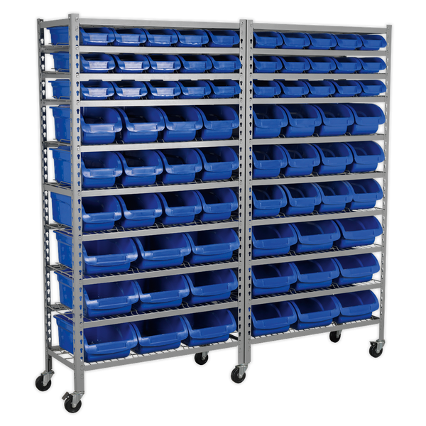 Sealey TPS72 72 Bin Mobile Storage System