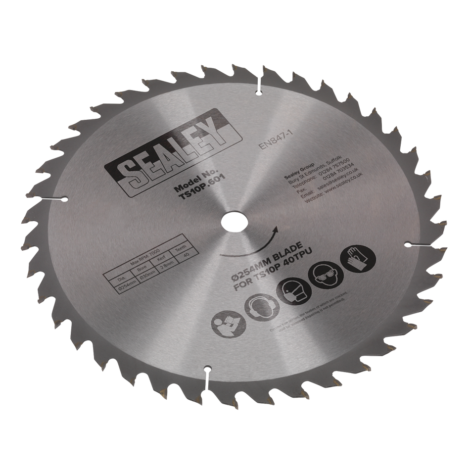 Sealey TS10P.601 ‚Äö√Ñ√∂‚àö‚Ä†‚àö‚àÇ¬¨¬®¬¨¬¢Diameter 254mm Blade for TS10P 40tpu