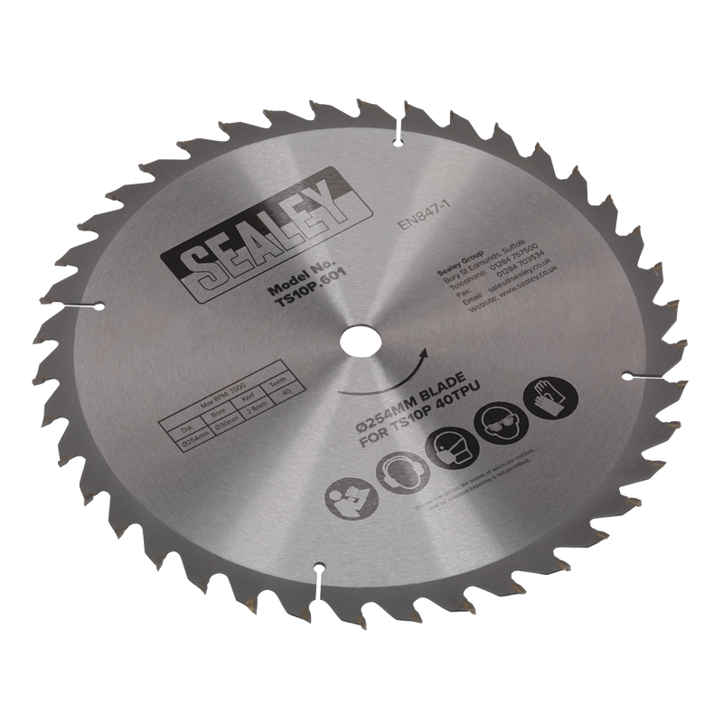 Sealey TS10P.601 ‚Äö√†√∂¬¨¬¢Diameter 254mm Blade for TS10P 40tpu