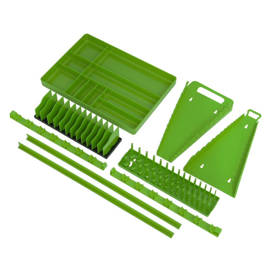 Sealey TSK01HV 9pc Tool Storage Organizer Set - Hi-Vis Green