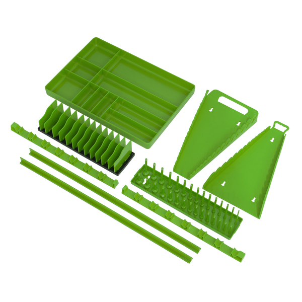 Sealey TSK01HV 9pc Tool Storage Organizer Set - Hi-Vis Green