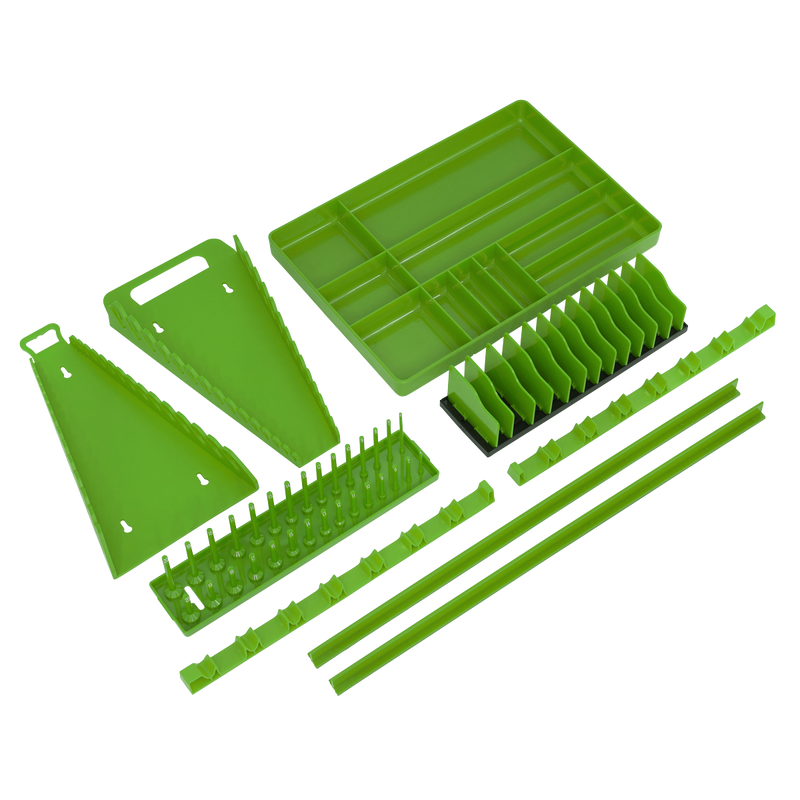 Sealey TSK01HV 9pc Tool Storage Organizer Set - Hi-Vis Green