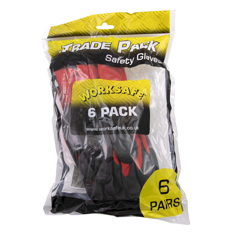 Sealey TSP125L/6 Nitrile Foam Gloves (Large) - Pack of 6 Pairs