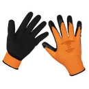 Sealey TSP140L/6 Foam Latex Grippa Gloves (Large) - Pack of 6 Pairs