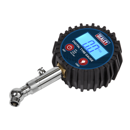Sealey TST001 Digital Tyre Pressure Gauge with Swivel Head & Quick Release