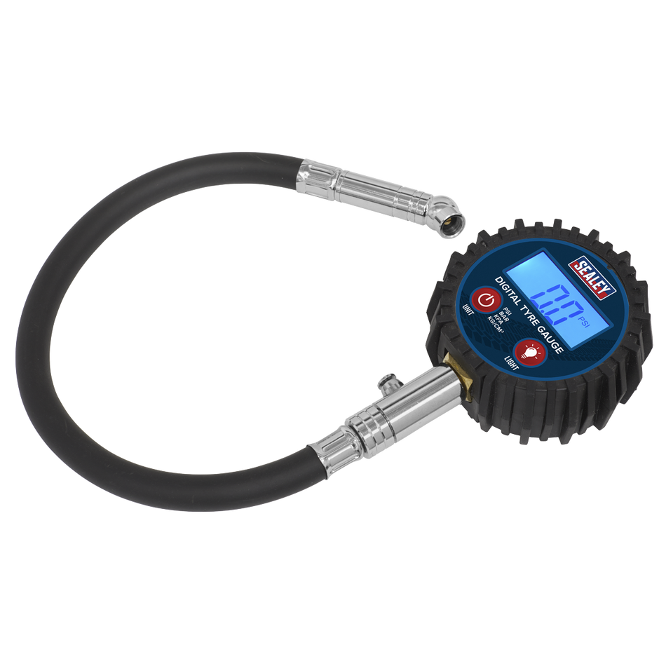 Sealey TST002 Digital Tyre Pressure Gauge with Push-On Connector