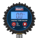 Sealey TST003 Digital Tyre Pressure Gauge with Twin Push-On Connector