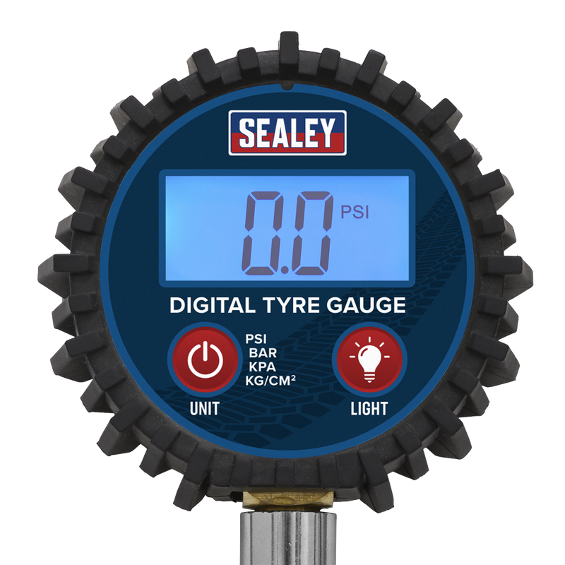 Sealey TST003 Digital Tyre Pressure Gauge with Twin Push-On Connector