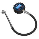 Sealey TST003 Digital Tyre Pressure Gauge with Twin Push-On Connector