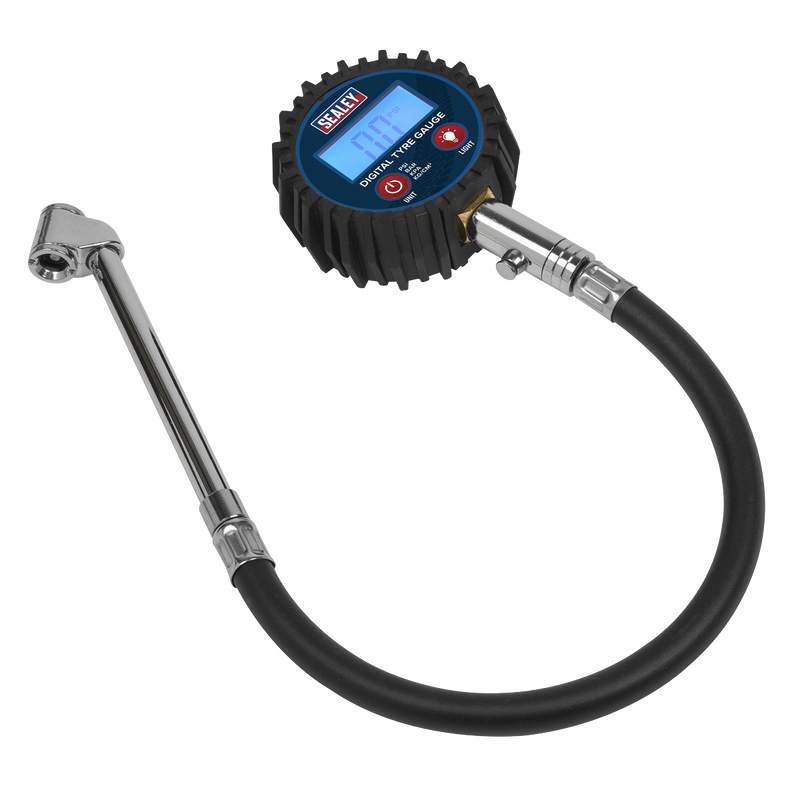 Sealey TST003 Digital Tyre Pressure Gauge with Twin Push-On Connector