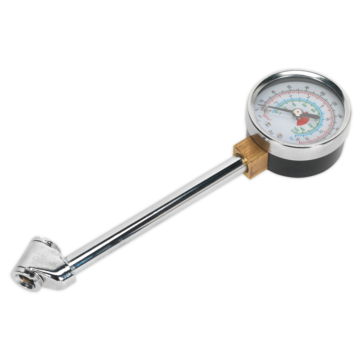 Sealey TSTPG34 Tyre Pressure Gauge with Twin Connector