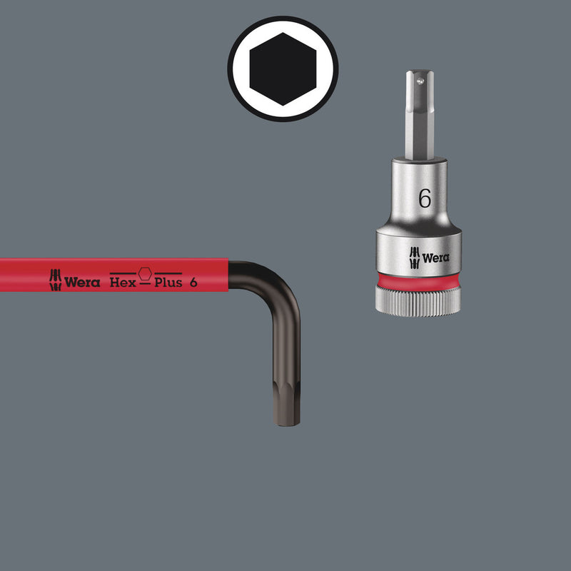 Wera 05022640001 950/9 Hex-Plus Multicolour Imperial 2 L-key set, imperial, BlackLaser, 9 pieces