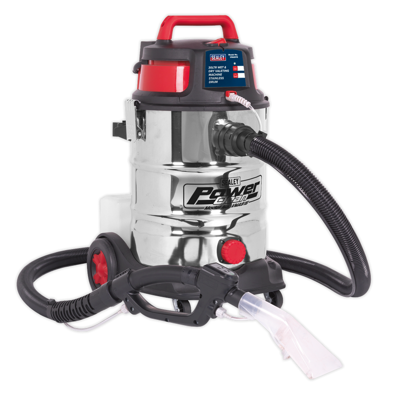 Sealey VMA915 30L Wet & Dry Valeting Machine Stainless Drum