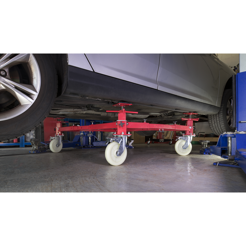 Sealey VMD002 900kg Adjustable 4 Post Vehicle Moving Dolly