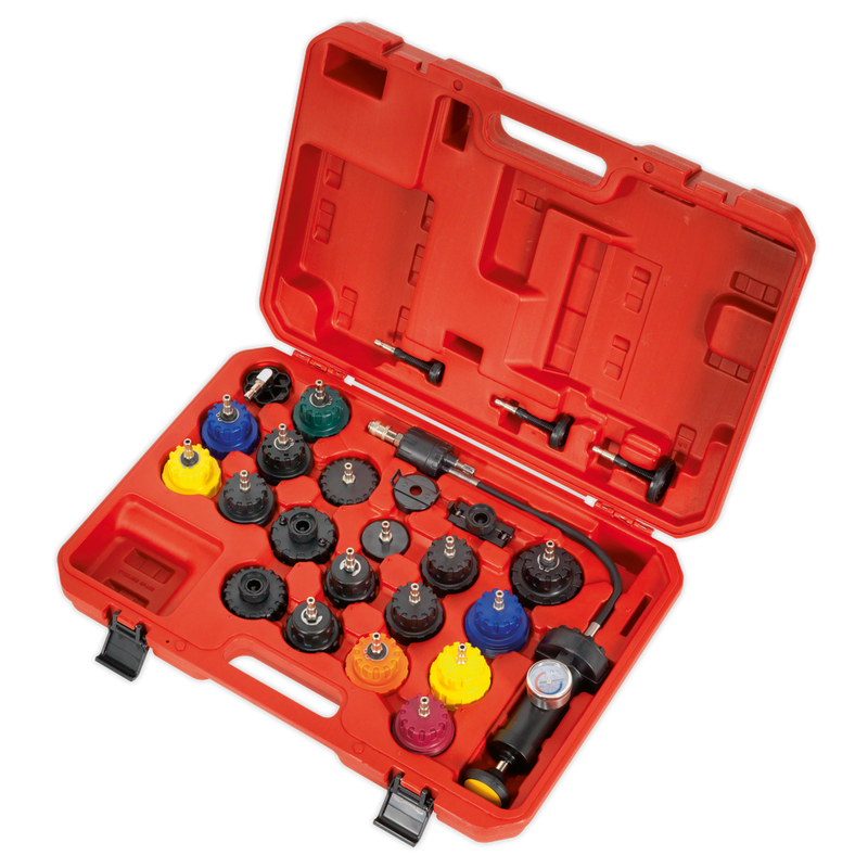Sealey VS0011 25pc Cooling System Pressure Test Kit