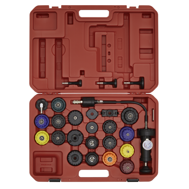 Sealey VS0011 25pc Cooling System Pressure Test Kit