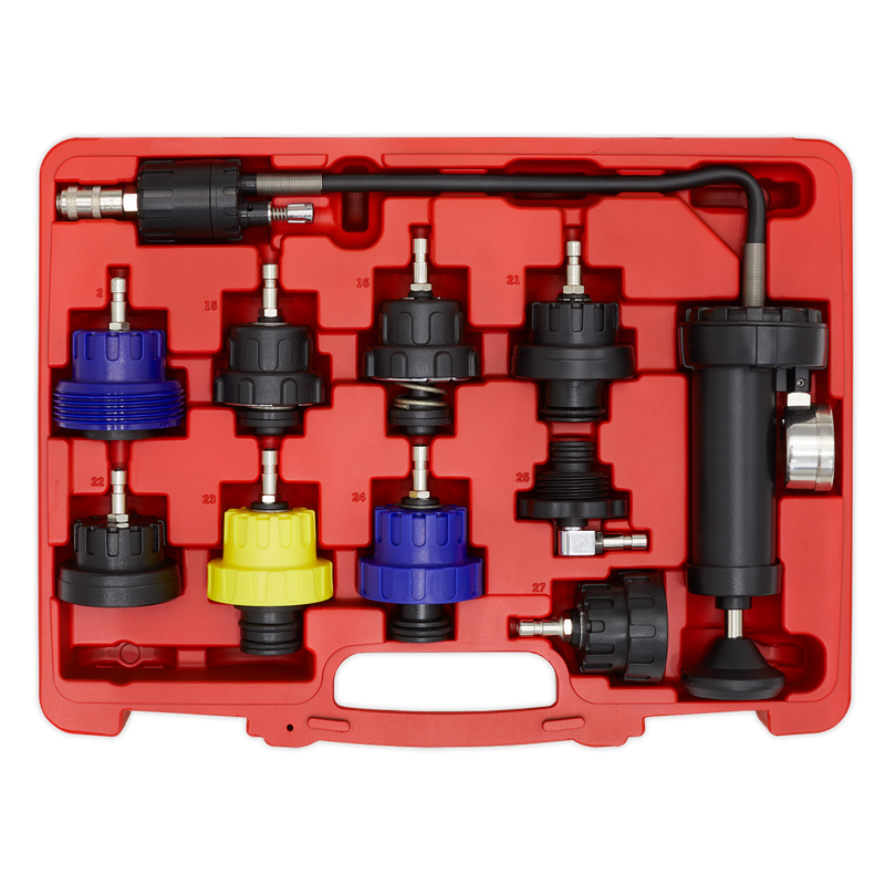 Sealey VS0013 10pc Cooling System Pressure Test Kit