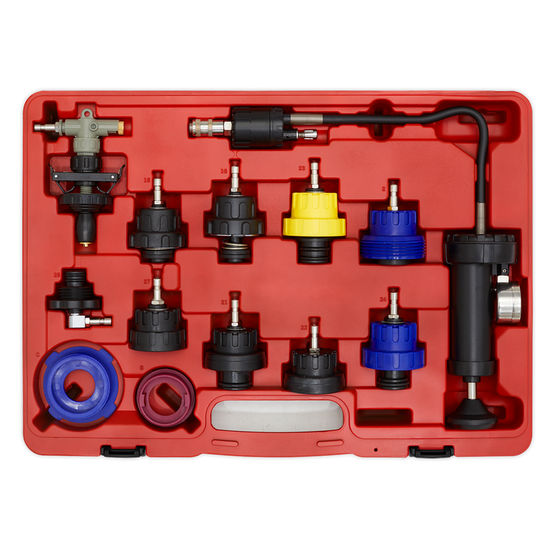 Sealey VS0014 13pc Cooling System Pressure Test Kit