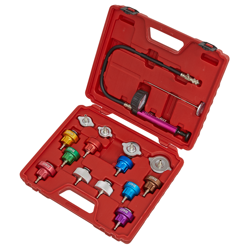 Sealey VS006 16pc Cooling System Pressure Test Kit