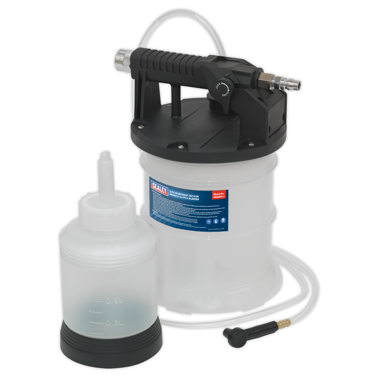 Sealey VS0203 2L Workshop Vacuum Brake & Clutch Bleeder