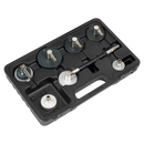 Sealey VS0204C 7pc Brake & Clutch Pressure Bleeder Cap Set