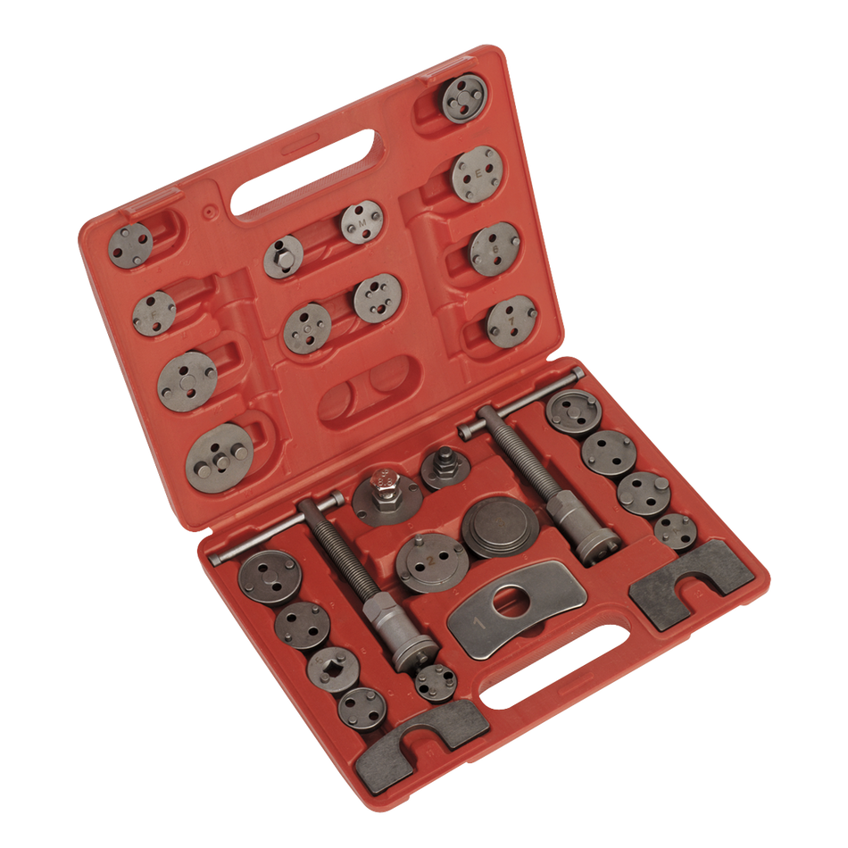 Sealey VS0285 30pc Brake Piston Wind-Back Tool Kit