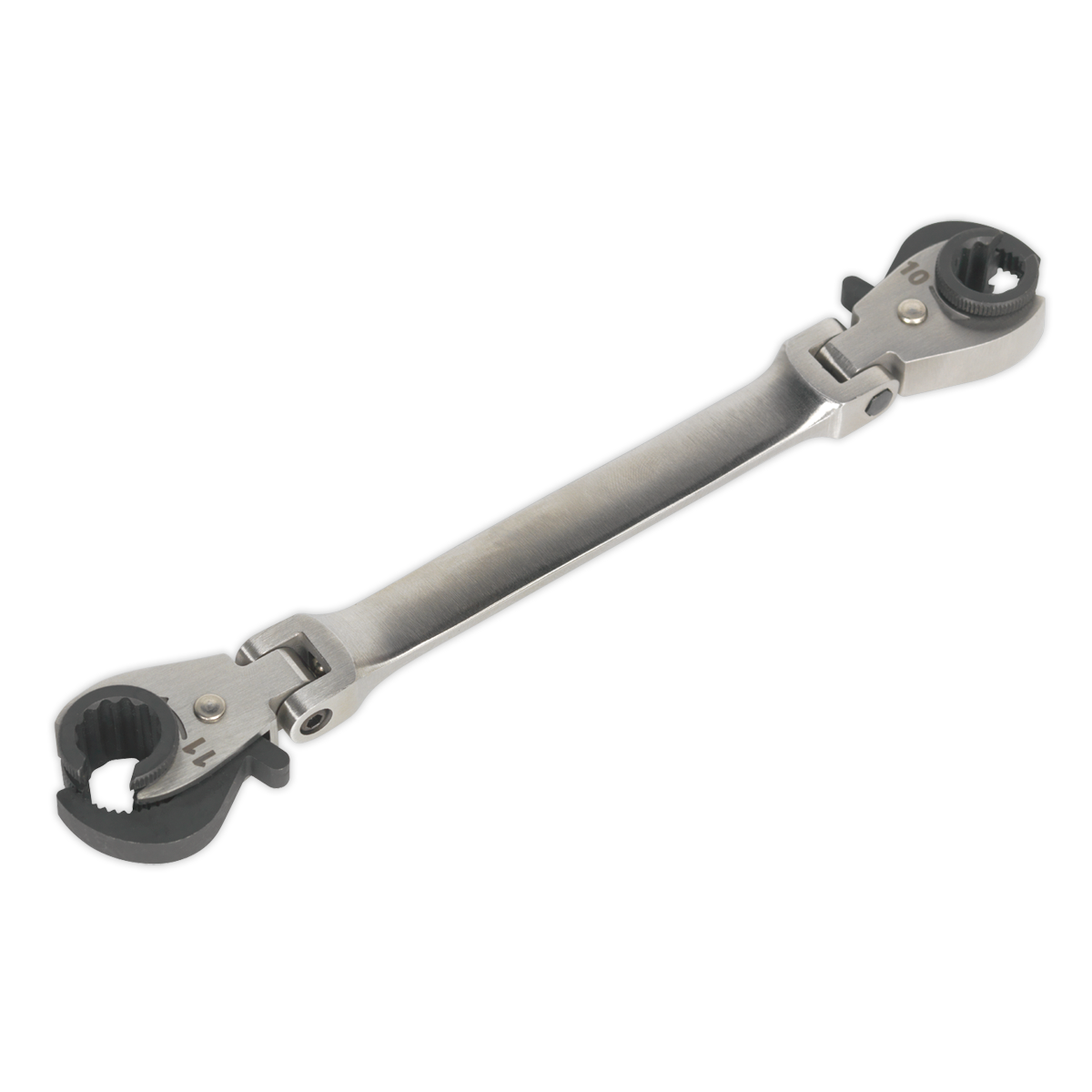 Sealey VS0347 10 & 11mm Flexi-Head Ratchet Brake Pipe Spanner