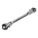 Sealey VS0347 10 & 11mm Flexi-Head Ratchet Brake Pipe Spanner
