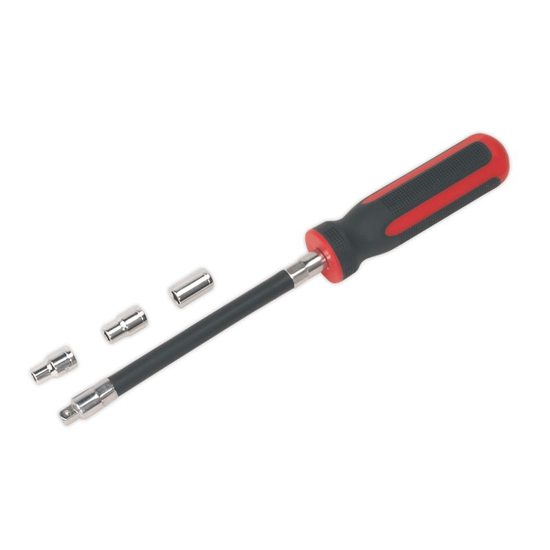 Sealey VS063 4pc Flexible Hose Clip Nut Driver Set