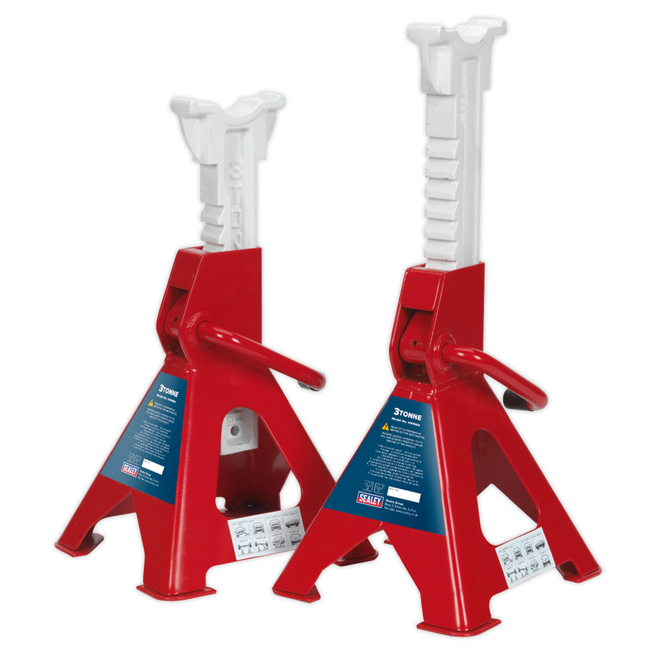 Sealey 3010CX 3tonne Standard Chassis Trolley Jack with Axle Stands (Pair)