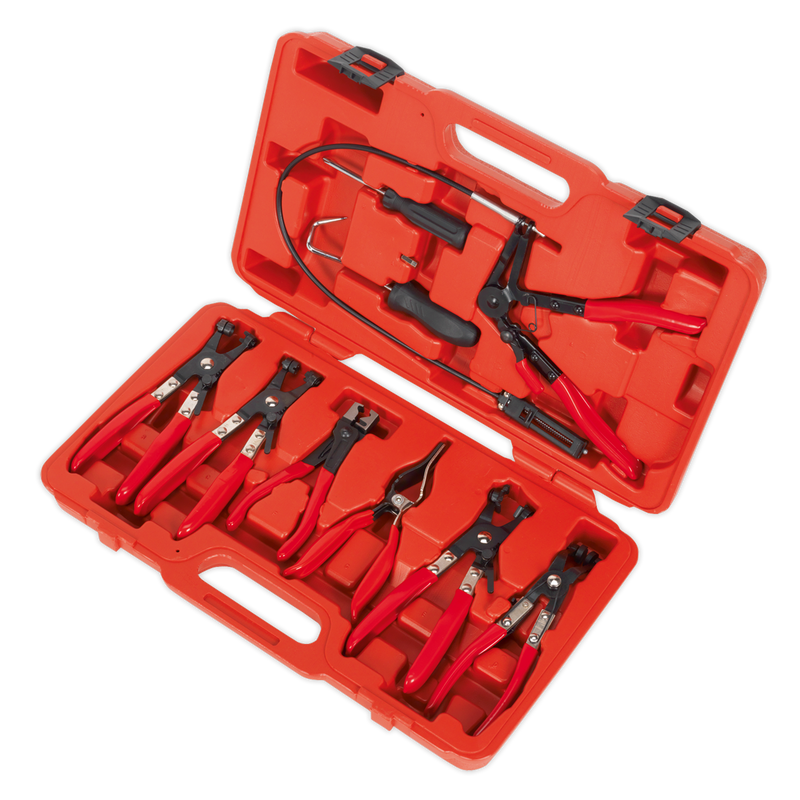 Sealey VS1662 9pc Hose Clip Removal Tool Set