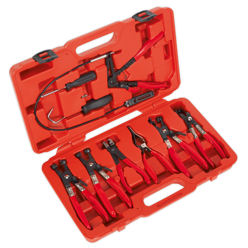 Sealey VS1662 9pc Hose Clip Removal Tool Set