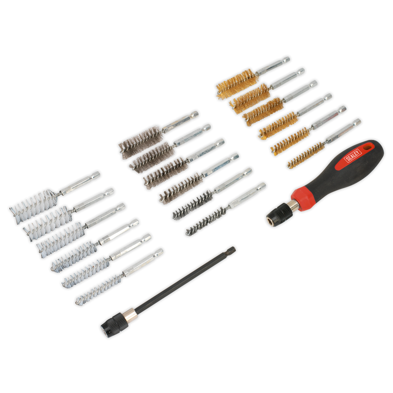 Sealey VS1800 20pc Cleaning & Decarbonising Brush Set