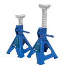 Sealey VS2002BL Ratchet Type Axle Stands (Pair) 2tonne Capacity per Stand - Blue