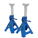 Sealey VS2002BL Ratchet Type Axle Stands (Pair) 2tonne Capacity per Stand - Blue