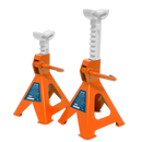 Sealey VS2002OR Ratchet Type Axle Stands (Pair) 2tonne Capacity per Stand - Orange