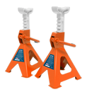 Sealey VS2002OR Ratchet Type Axle Stands (Pair) 2tonne Capacity per Stand - Orange