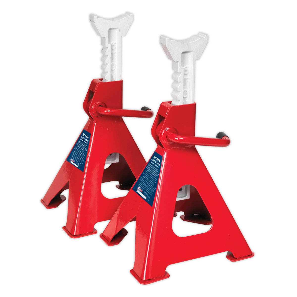 Sealey VS2006 Ratchet Type Axle Stands (Pair) 6tonne Capacity per Stand