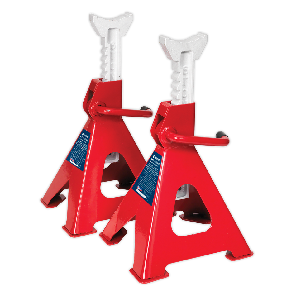 Sealey VS2006 Ratchet Type Axle Stands (Pair) 6tonne Capacity per Stand