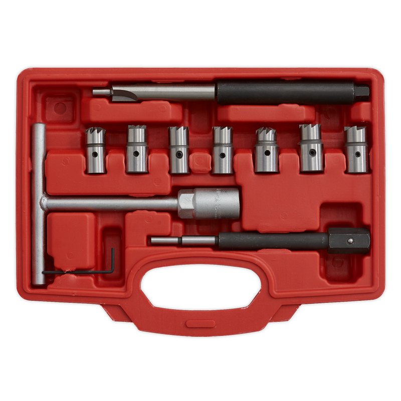 Sealey VS2055 10pc Diesel Injector Seat Cleaner Set