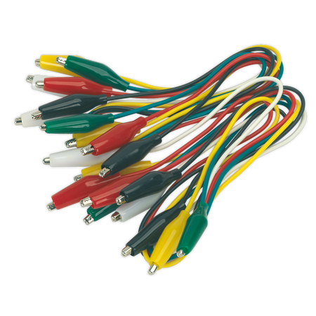 Sealey VS222 Jumper Test Lead Set - 5 Pairs x 450mm