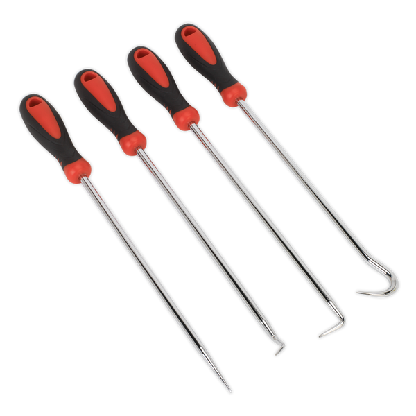 Sealey VS5210 4pc Extra-Long Pick & Hook Set