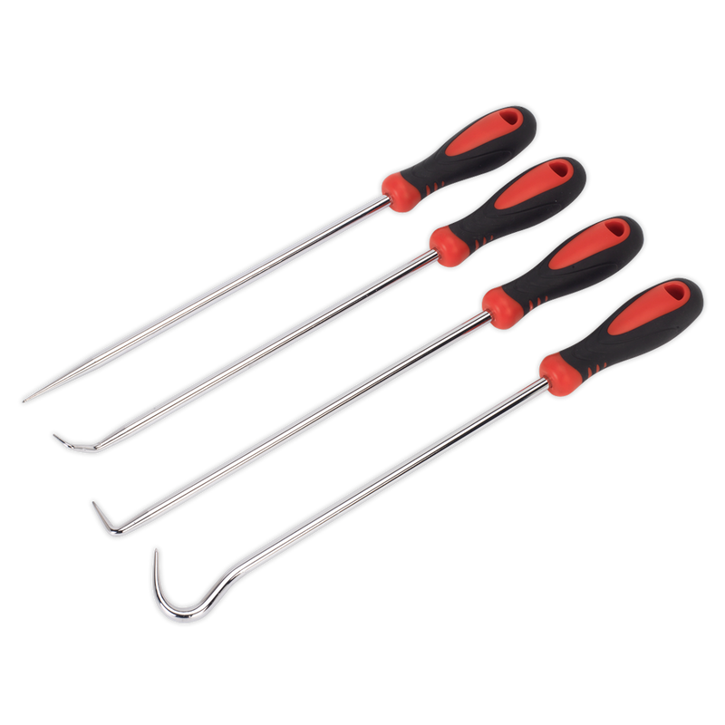 Sealey VS5210 4pc Extra-Long Pick & Hook Set
