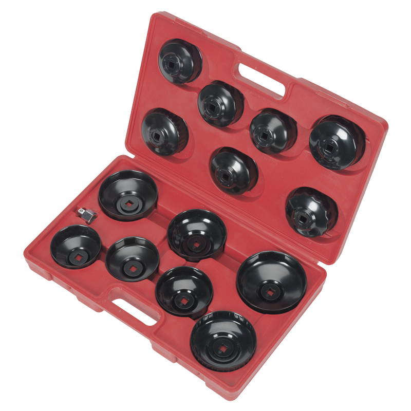 Sealey VS7003 15pc Oil Filter Cap Wrench Set