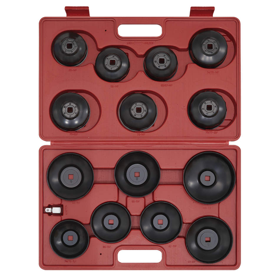 Sealey VS7003 15pc Oil Filter Cap Wrench Set