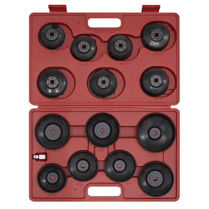 Sealey VS7003 15pc Oil Filter Cap Wrench Set