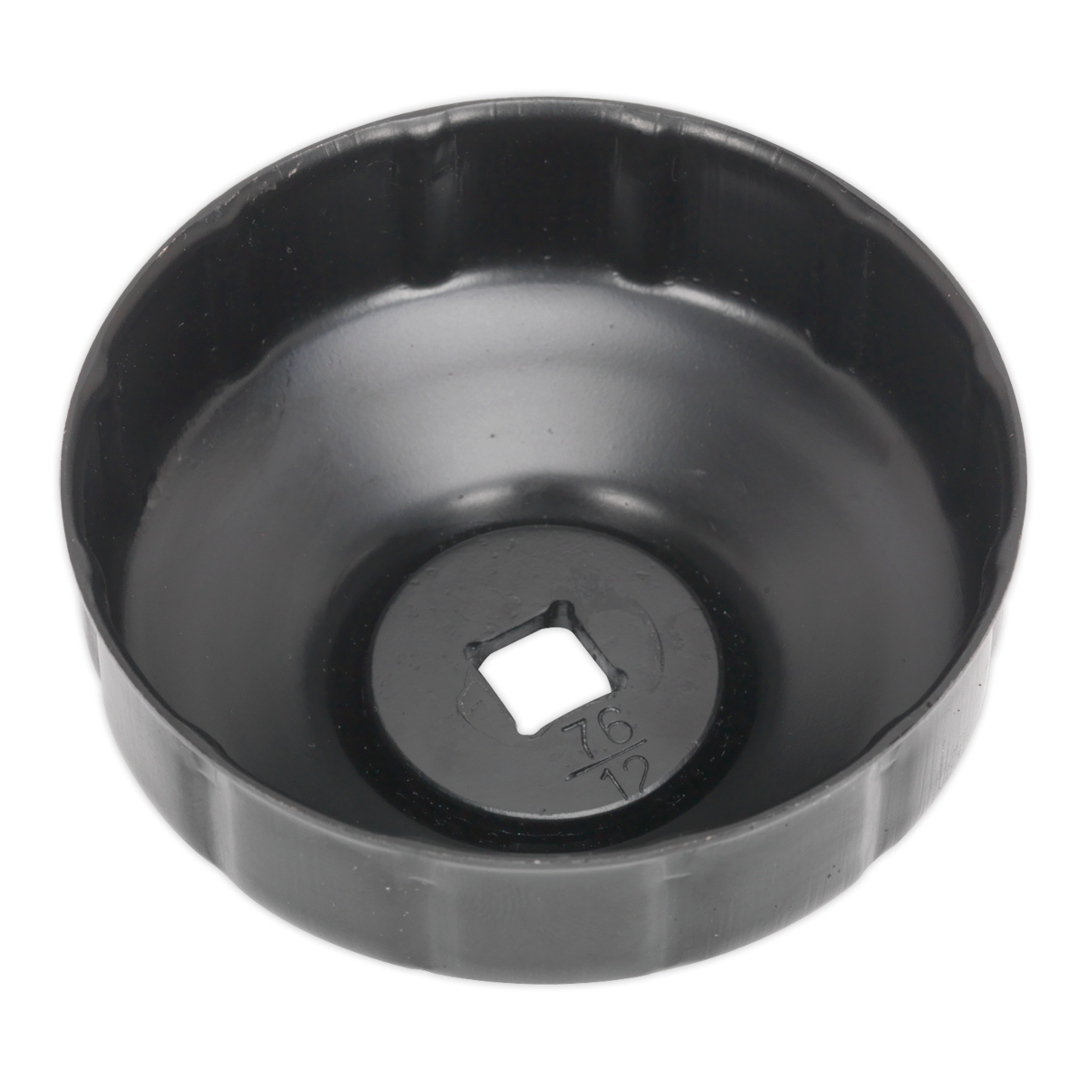 Sealey VS7006.V2-07 76mm Oil Filter Cap Wrench 12 Flutes - Ford, Peugeot, Renault